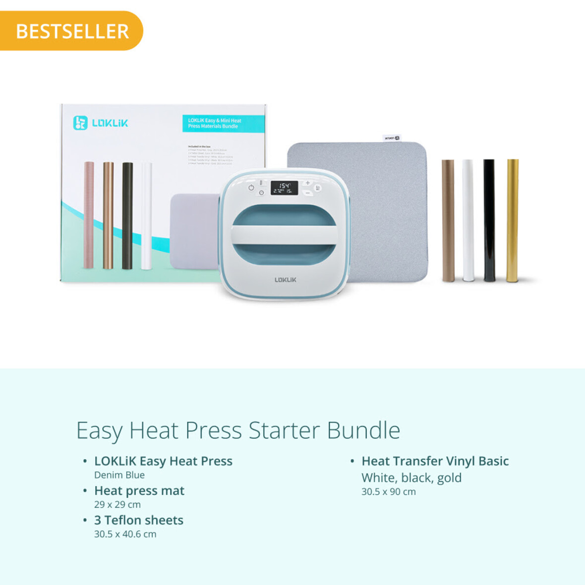 LOKLiK Easy Heat Press - Denim Blue