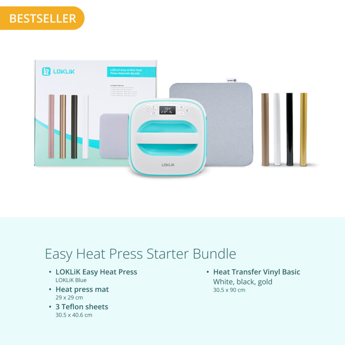 LOKLiK Easy Heat Press - LOKLiK Blue