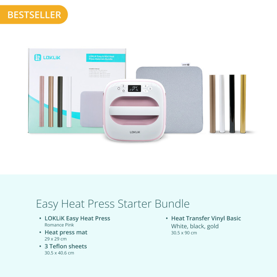 LOKLiK Easy Heat Press - Romance Pink
