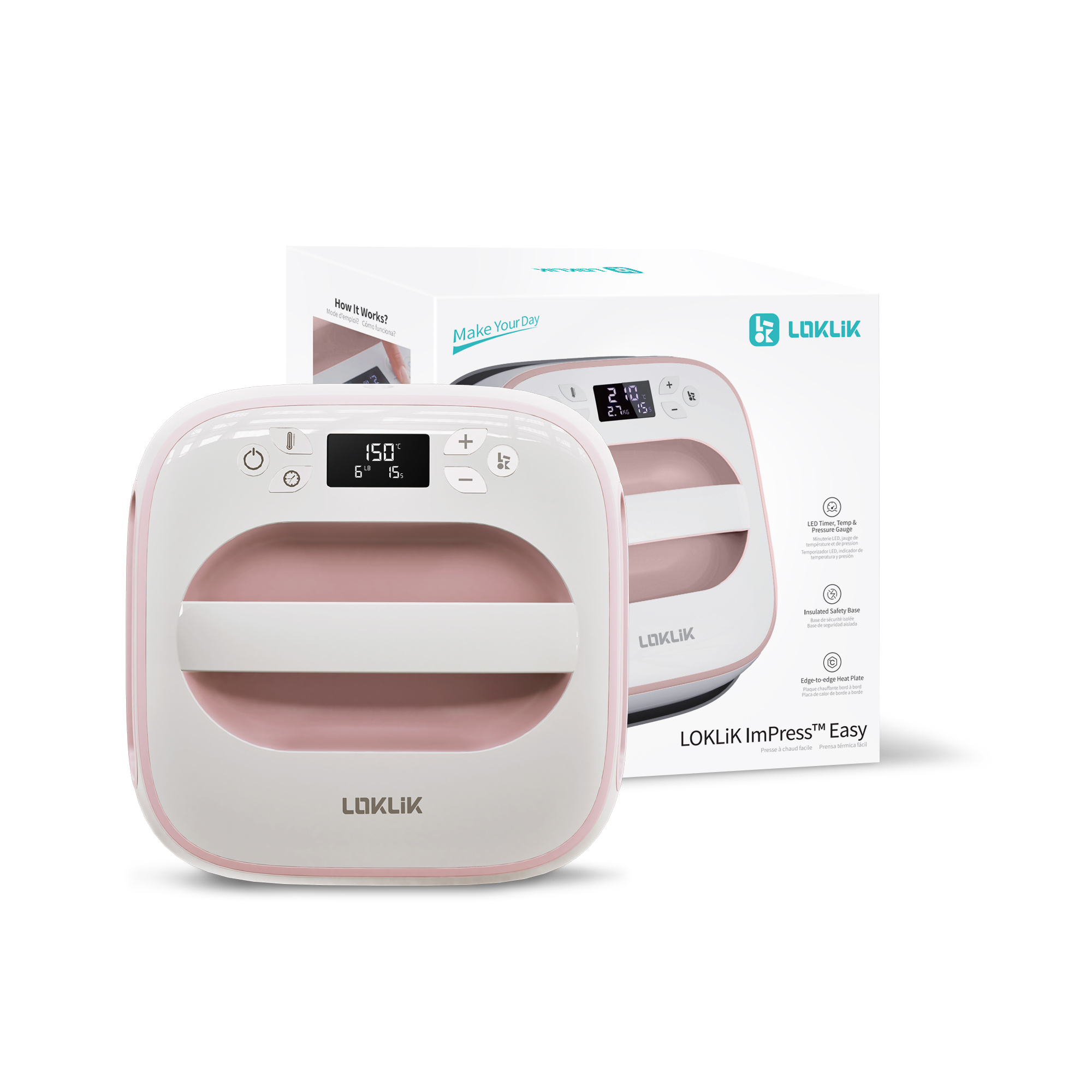 Presse à chaud LOKLiK Easy Heat Press - Rose romance