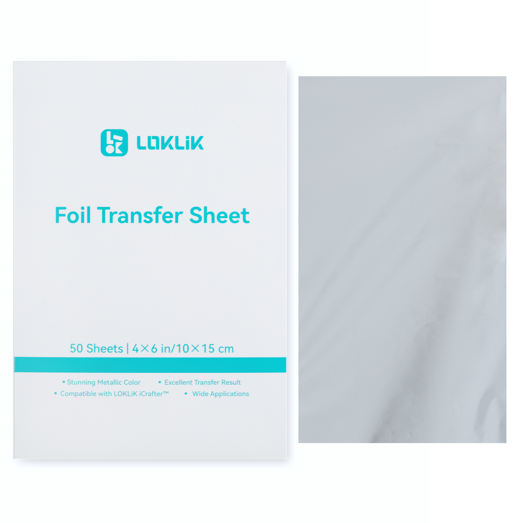 Foil Transfer Sheets Silver - 50 pack - LOKLiK Europe