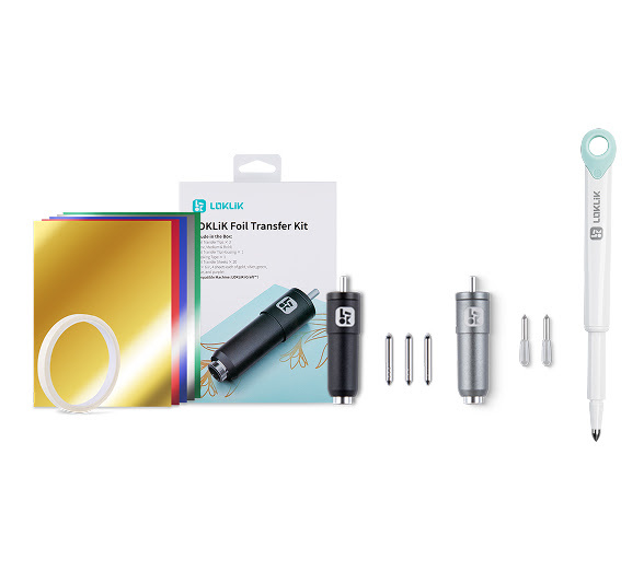 LOKLiK iCraft™ tools: folie transferkit, folievellen, rillpen en diepsnijmes