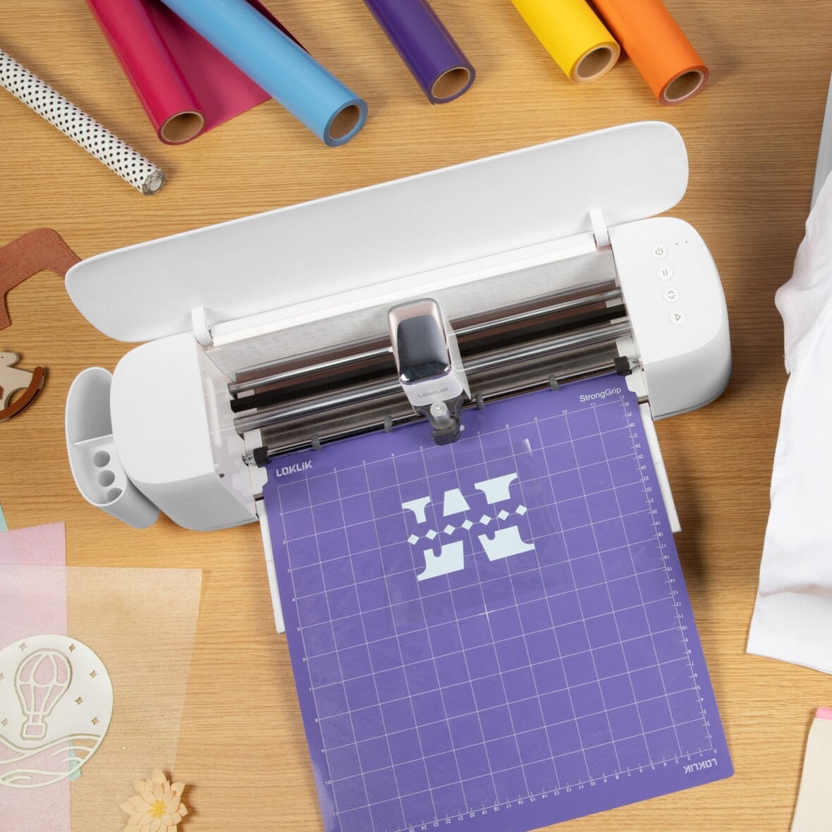 LOKLiK Heat Transfer Vinyl Glitter - Silver - 30.5 x 90 cm
