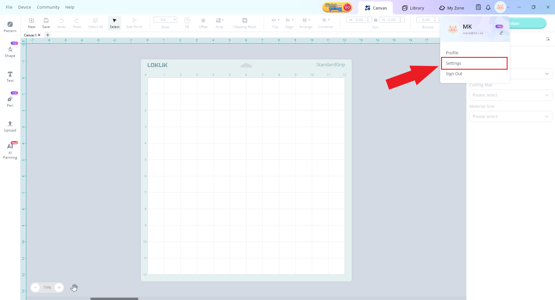 Ir a la configuración IdeaStudio