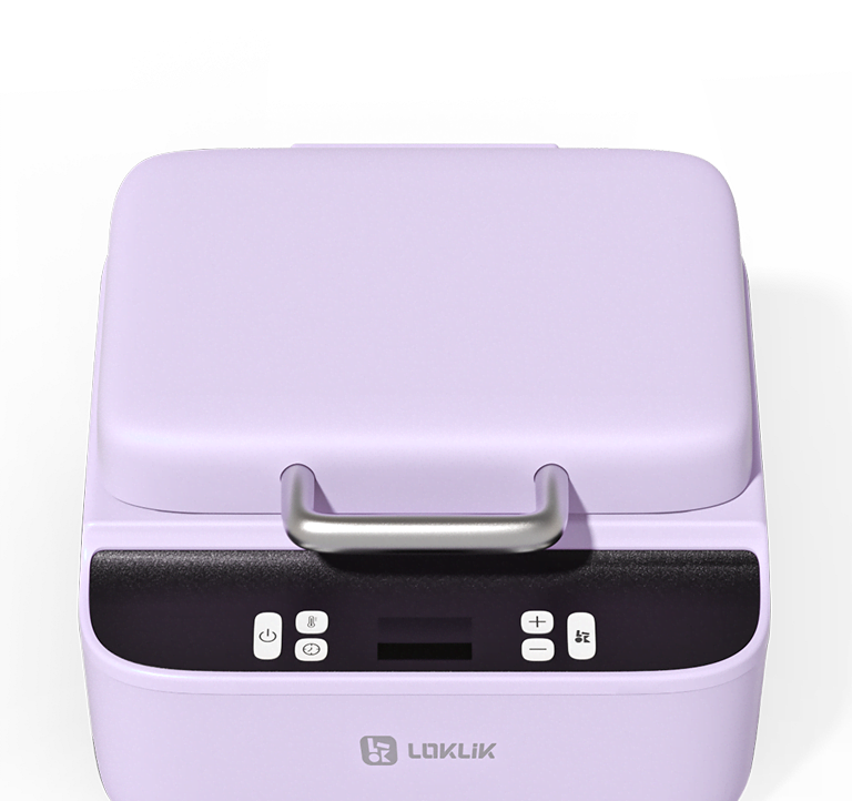 LOKLiK Phone Case Heat Press in Lavender Purple seen from the front.