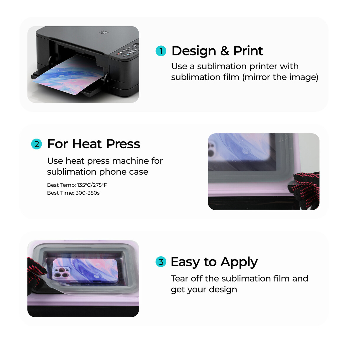 LOKLiK Sublimation film for Phone Case - 20 pieces