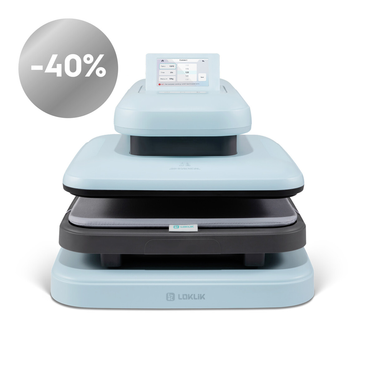 LOKLiK Open Box Silver ImPress Auto 2 - Smart Bubble Blue