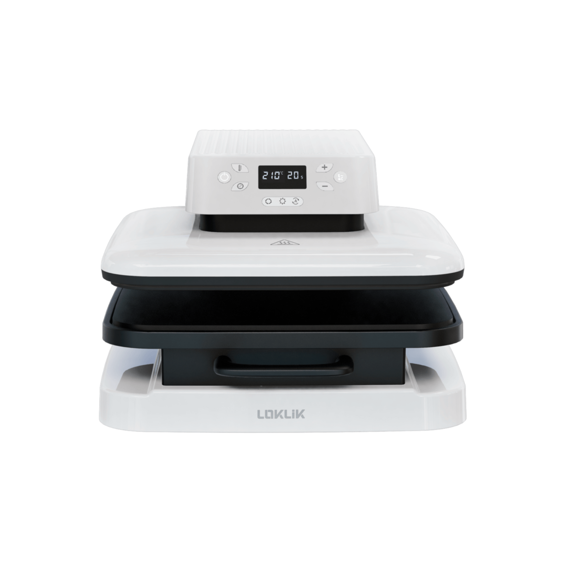 LOKLiK Open Box Silver Auto Heat Press LOKLiK White