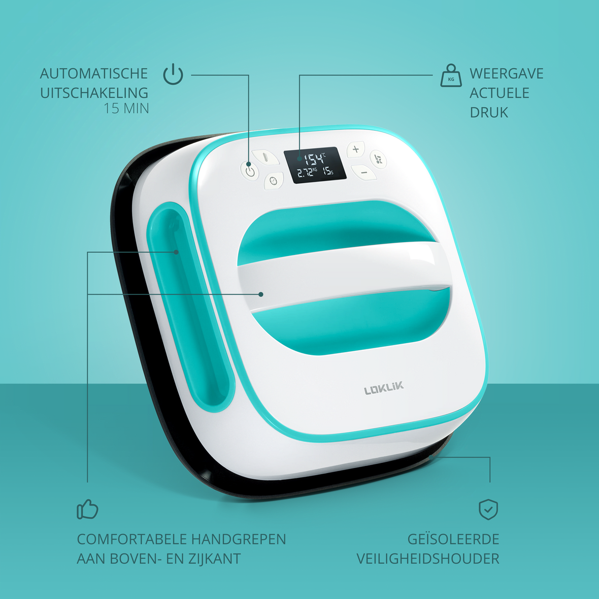 LOKLiK Open Box Gold Easy Heat Press LOKLiK Blue