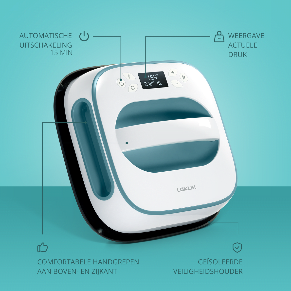 LOKLiK Open Box Gold Easy Heat Press Denim Blue