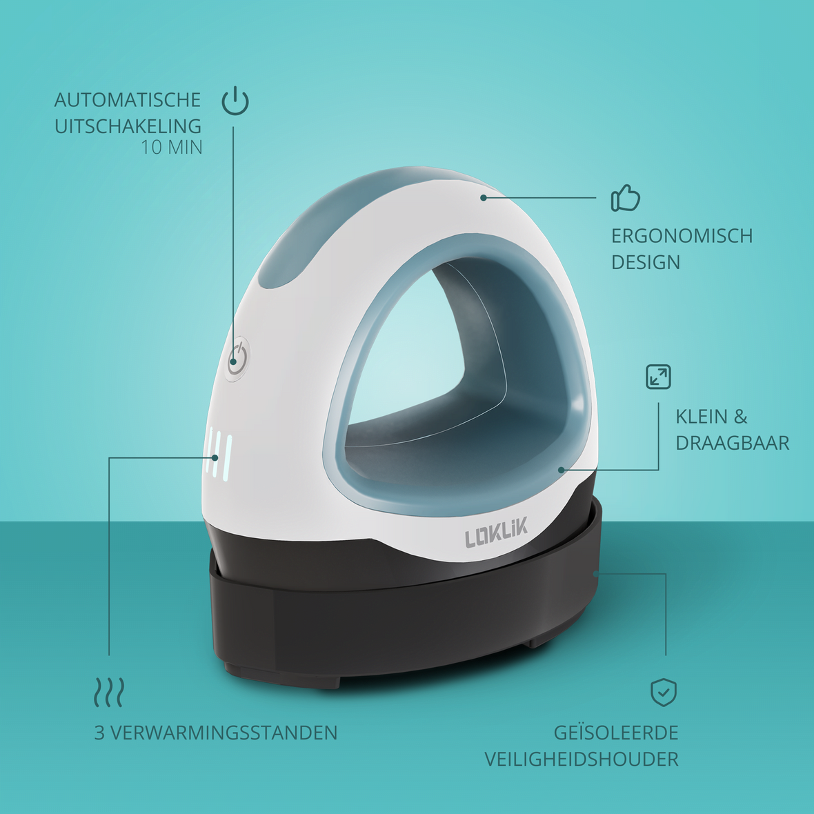LOKLiK Open Box Gold Mini Heat Press Denim Blue