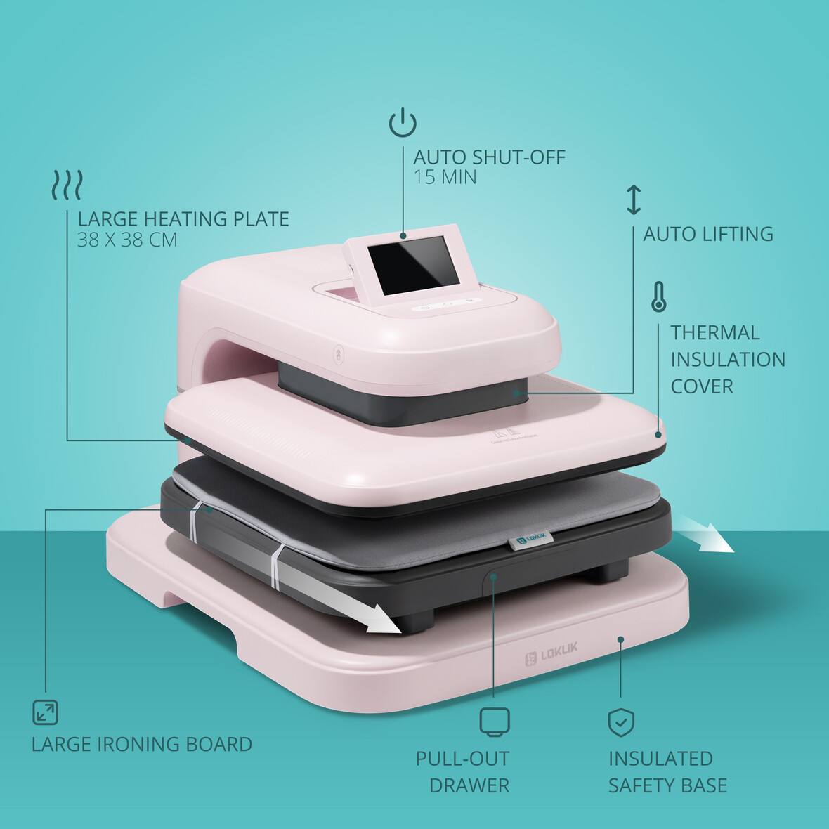 LOKLiK Open Box Gold ImPress Auto 2 - Smart Pastel Pink