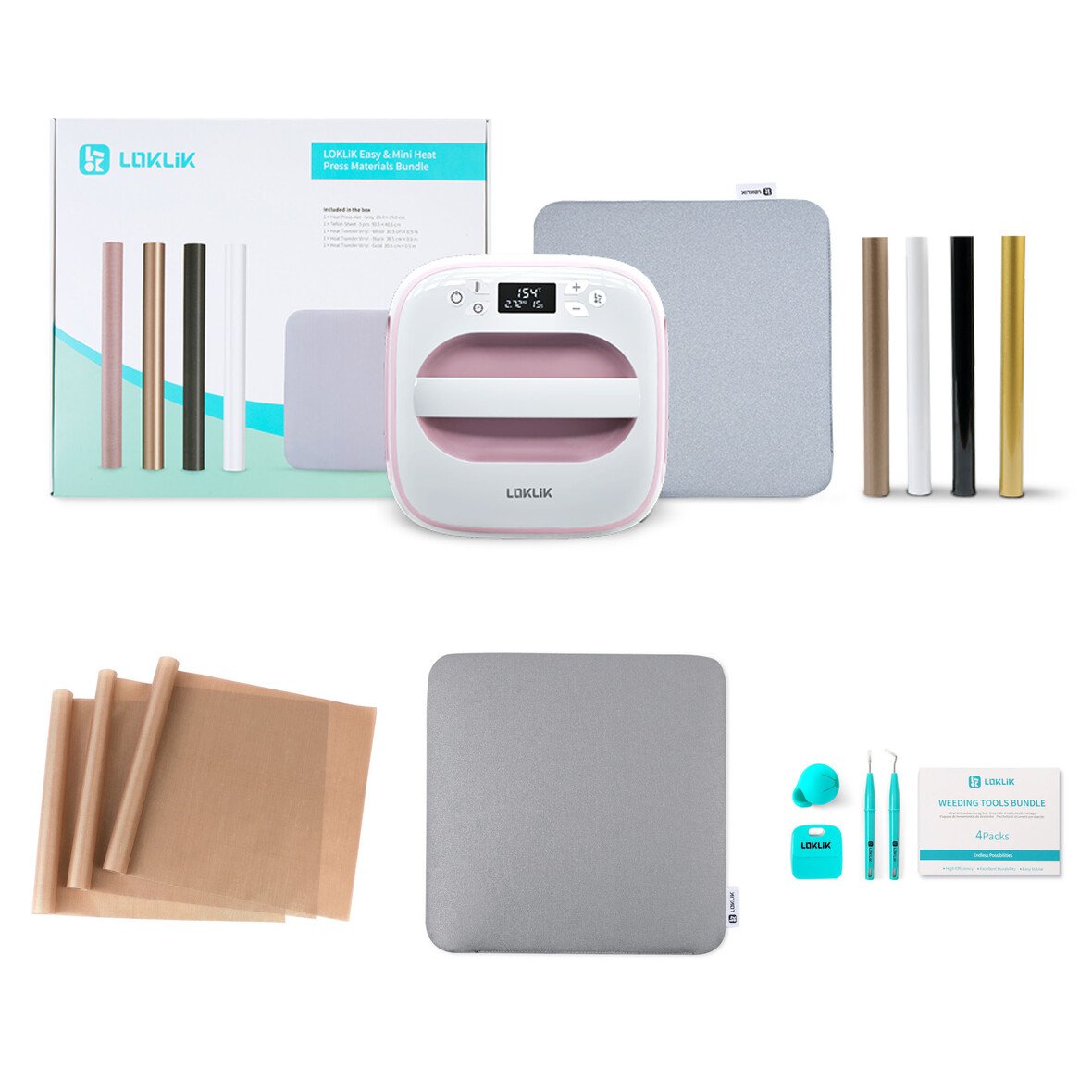 LOKLiK Easy Heat Press - Romantisch Roze