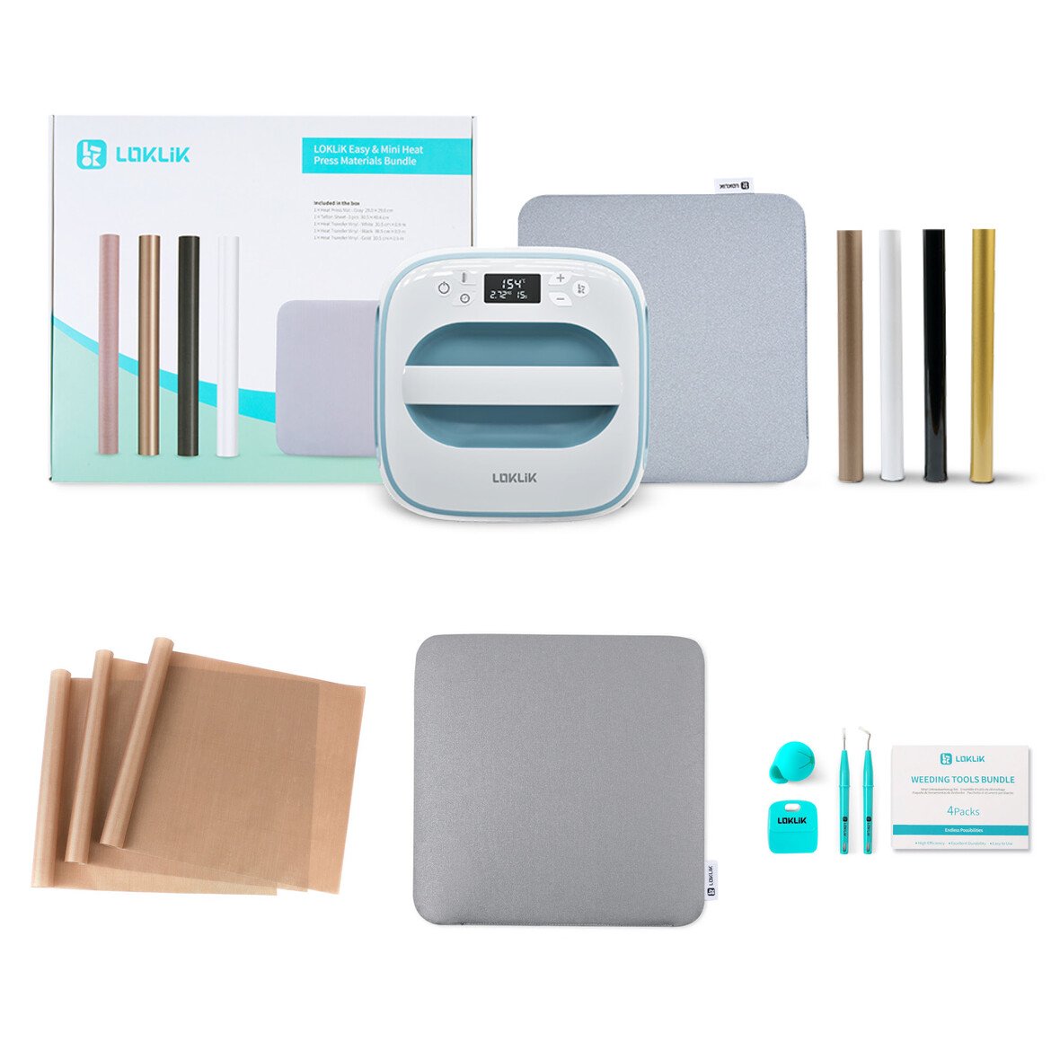 LOKLiK Easy Heat Press - Bleu Denim