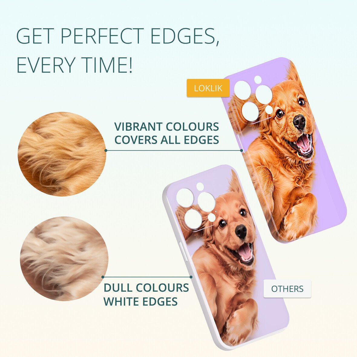 LOKLiK Open Box Gold Phone Case Heat Press - Lavender Purple