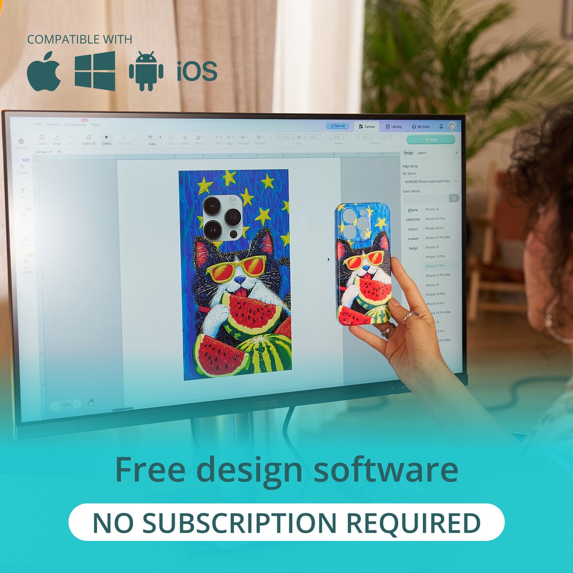 LOKLiK Open Box Gold Phone Case Heat Press - Lavender Purple