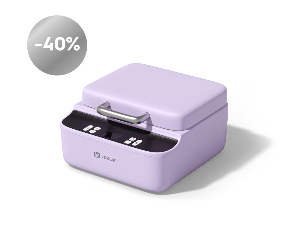 LOKLiK Open Box Silver Phone Case Heat Press - Lavender Purple