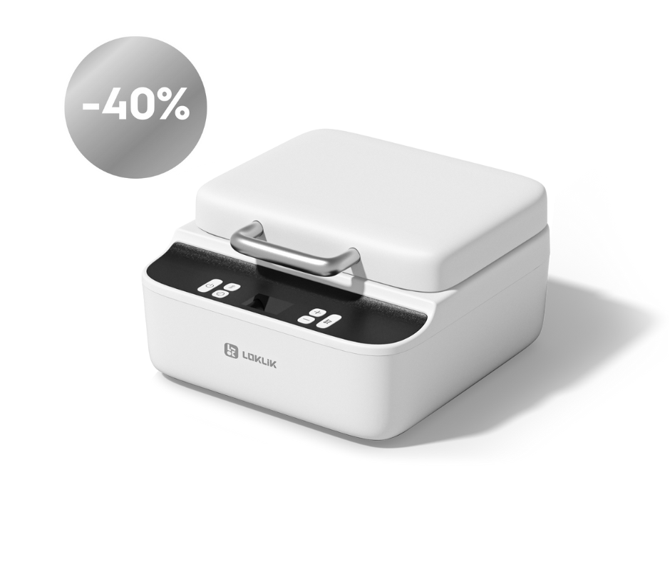 LOKLiK Open Box Silver Phone Case Heat Press - Daisy White