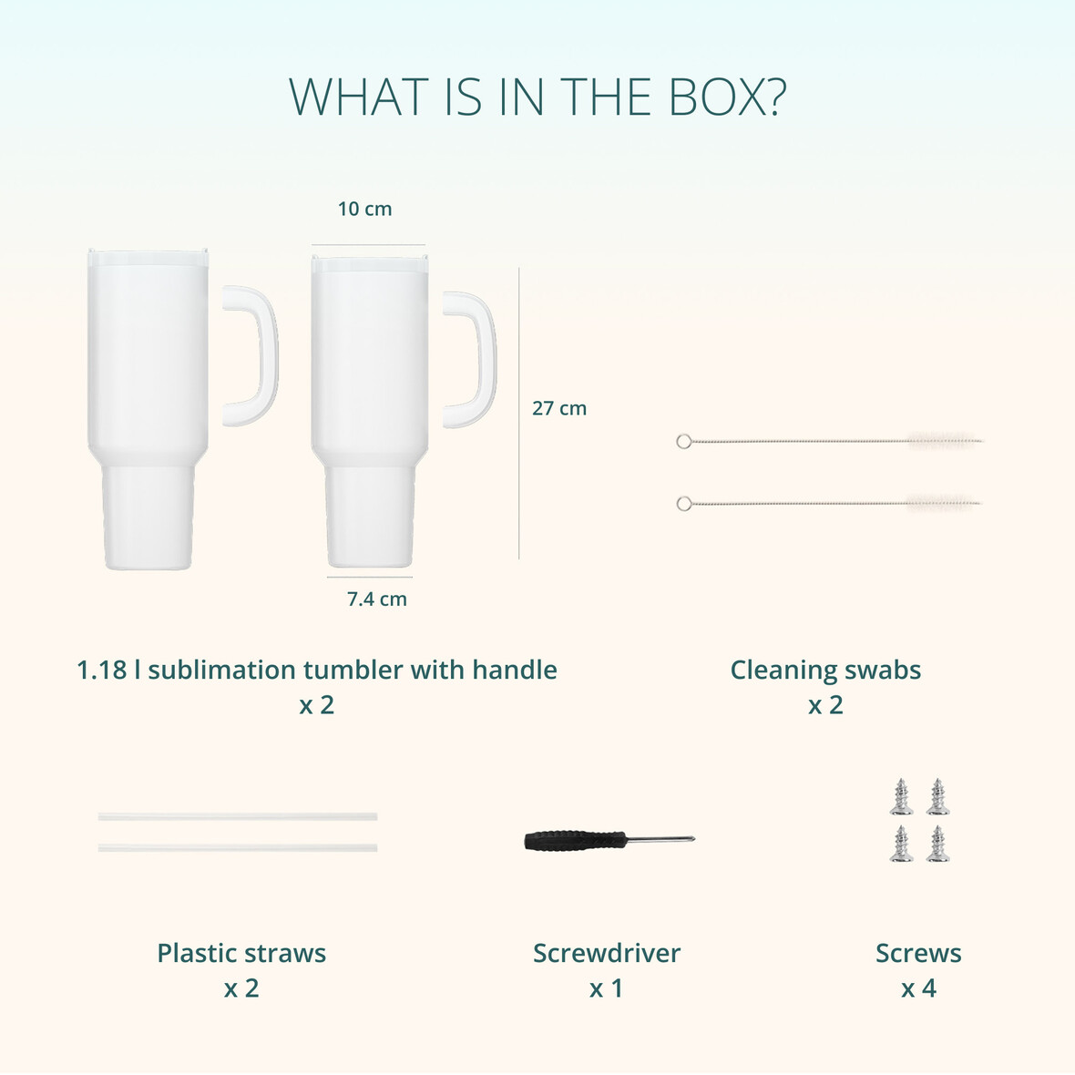 LOKLiK 40oz Sublimation Handle Tumbler Blanks