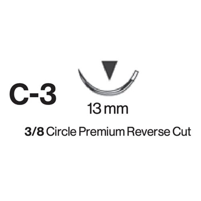 HECHTMATERIAAL 18'' (45cm) PTFE 6/0;  3/8 CIRKELNAALD - PREMIUM C-3