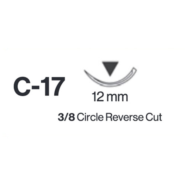 HECHTDRAAD 18'' (45 cm) PTFE 4/0; HU-FRIEDY MERK; 3/8 CIRKELNAALD - C17