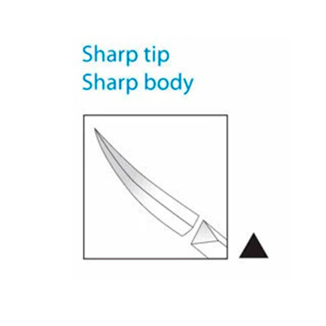 PGCL HECHTDRAAD 4/0, 75 CM. NAALD: 16 MM, SCHERP, 3/8 CIRKEL, OMGEKEERD SNIJDEND, 75 CM MONOFAST (OMNIA)