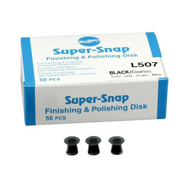 SUPER-SNAP® POLIJSTSCHIJFJES - ZWART  MINI L507