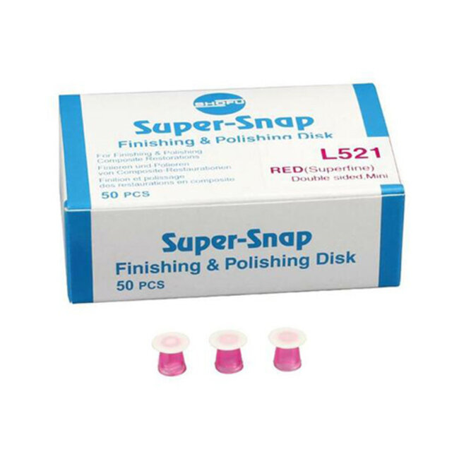 SUPER-SNAP® POLIJSTSCHIJFJES - ROOD MINI L521