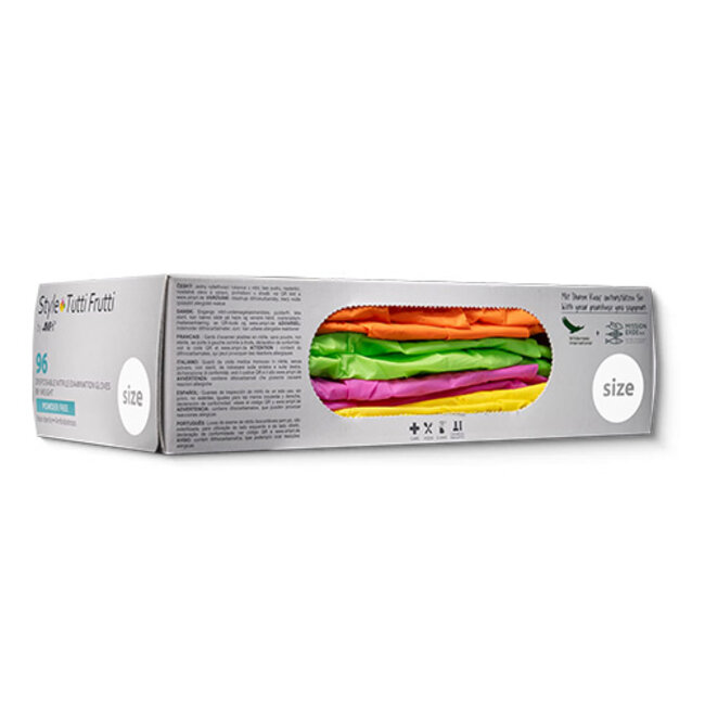 NITRILE HANDSCHOENEN POEDERVRIJ TUTTI FRUTTI - L/960 ST.