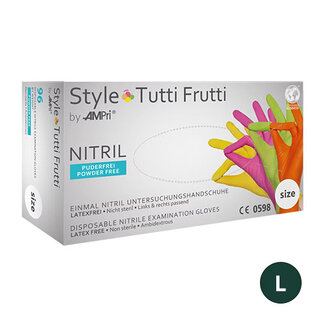 AMPRI NITRILE HANDSCHOENEN POEDERVRIJ TUTTI FRUTTI - L/960 ST.