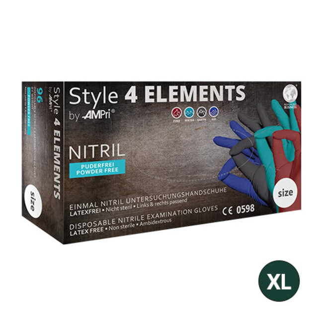NITRILE HANDSCHOENEN POEDERVRIJ  4 ELEMENTS - XL /960 ST.