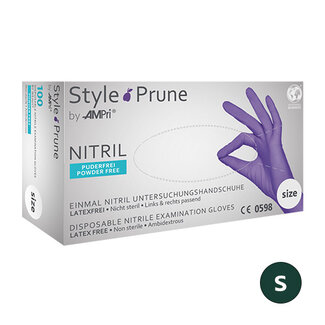 AMPRI NITRILE HANDSCHOENEN  POEDERVRIJ  STYLE PRUNE - S/1000 ST.