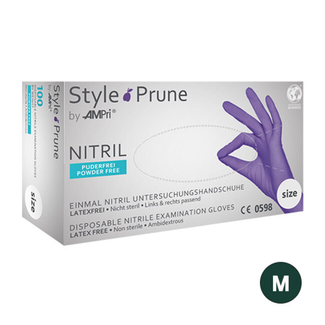 NITRILE HANDSCHOENEN  POEDERVRIJ  STYLE PRUNE - M/1000 ST.