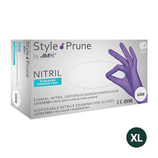AMPRI NITRILE HANDSCHOENEN  POEDERVRIJ  STYLE PRUNE - XL/1000 ST.