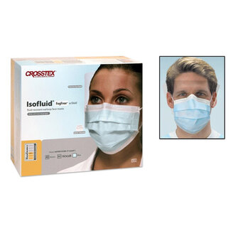 HUFRIEDY CROSSTEX MONDMASKERS ISO FLUID FOG FREE MET ELASTIEK BLAUW  (40st)