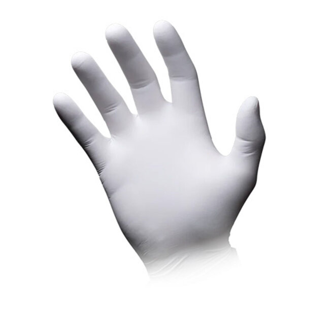 BASIC PLUS NITRILE HANDSCHOENEN POEDERVRIJ WIT - M/2000 ST.