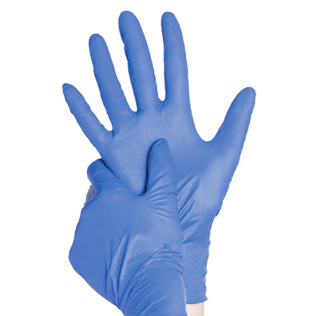 BASIC PLUS NITRILE HANDSCHOENEN POEDERVRIJ BLAUW - M/2000 ST.