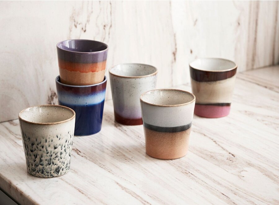 HK Living 70s Ceramics Coffee Mugs - Orion (set van 6)