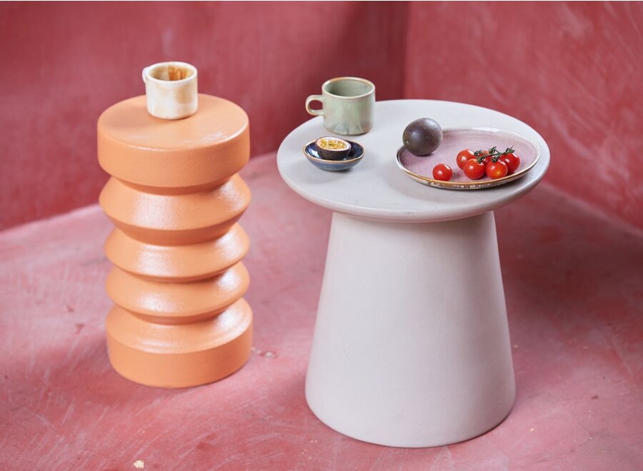 HK Living Stoneware Side Table -  Terra
