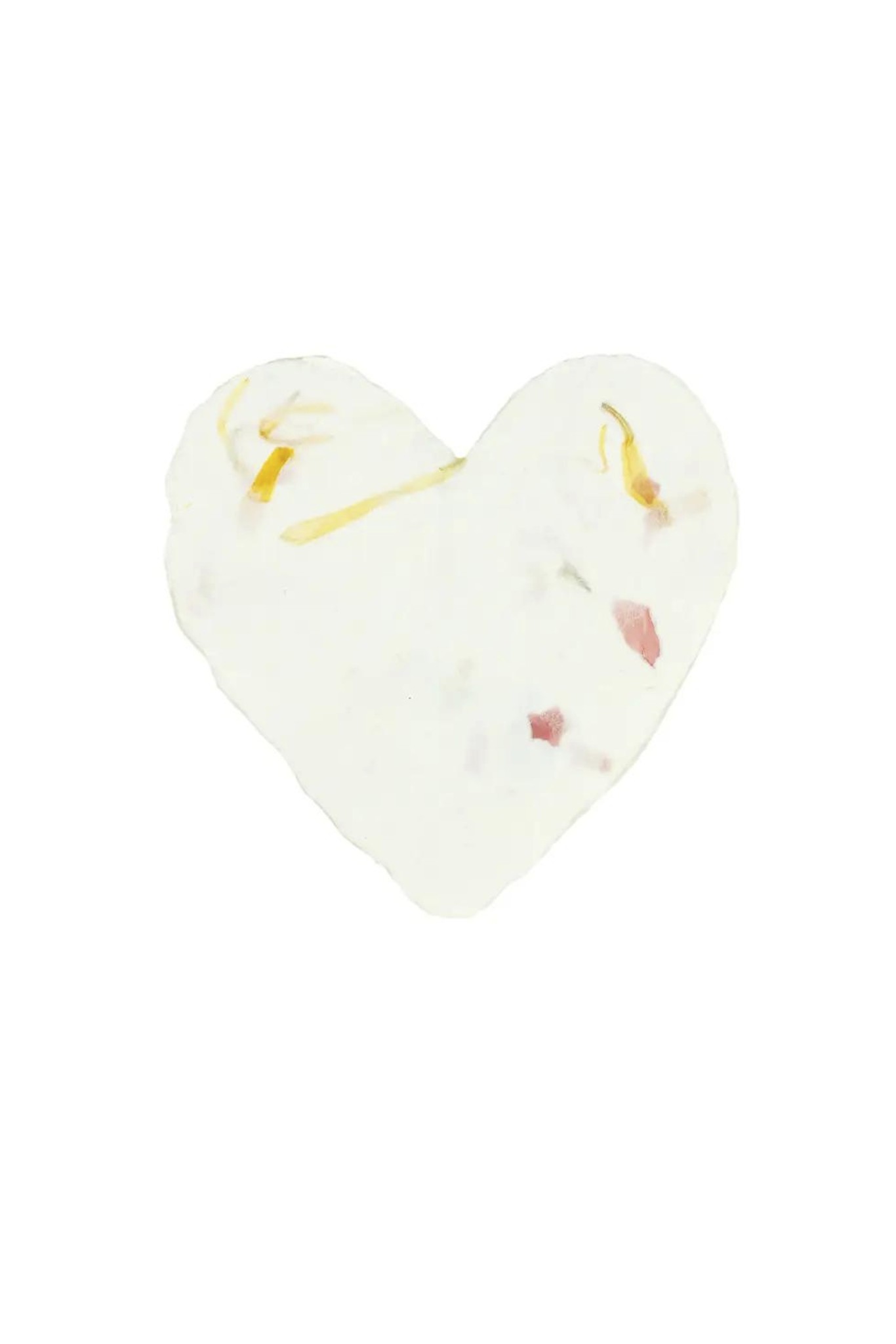 Kleine Handgeschöpfte Herzen mit Couvert 6 Stück