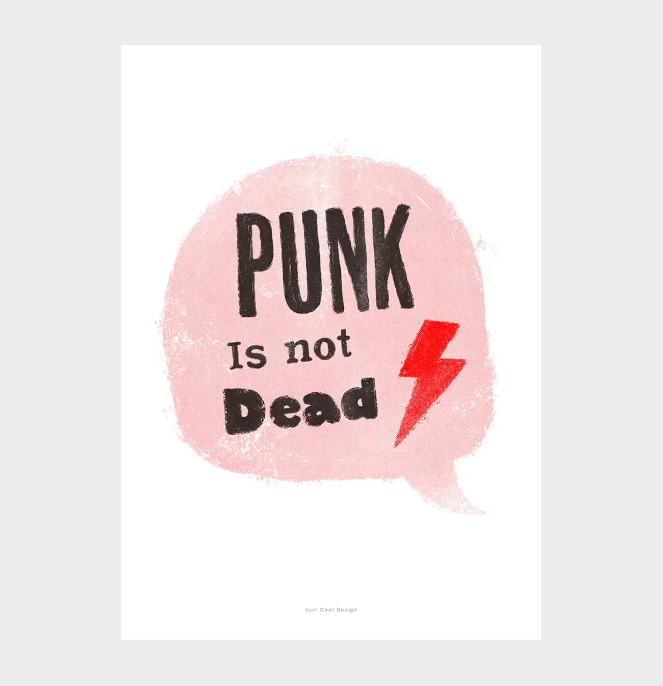 JUST COOL DESIGN Kunstdruck A4 Punk is not dead