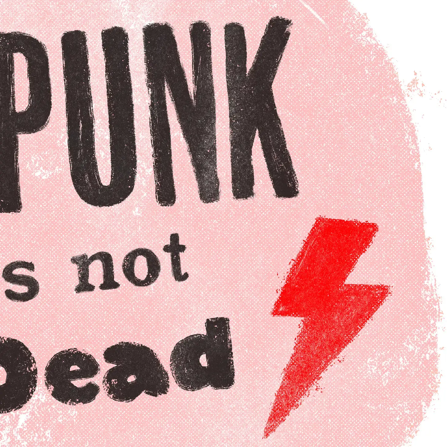 JUST COOL DESIGN Kunstdruck A4 Punk is not dead