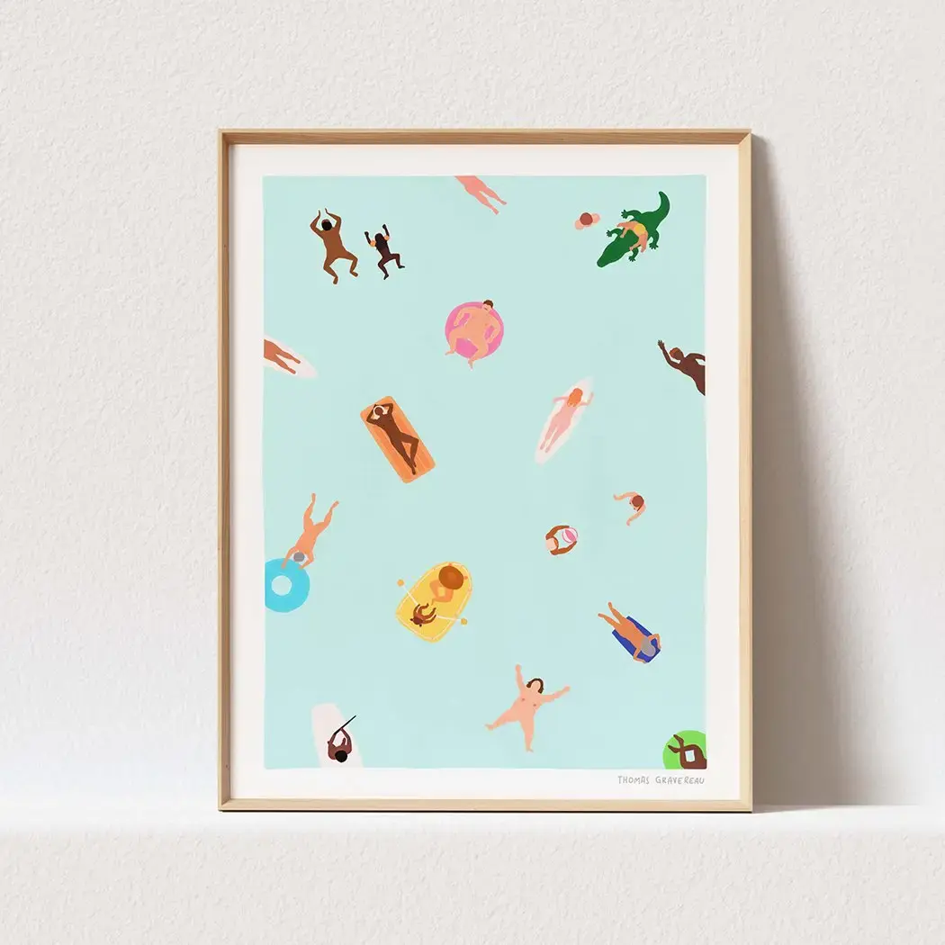 THOMAS GRAVEREAU Kunstdruck - A3 - limitierte Auflage - in the water