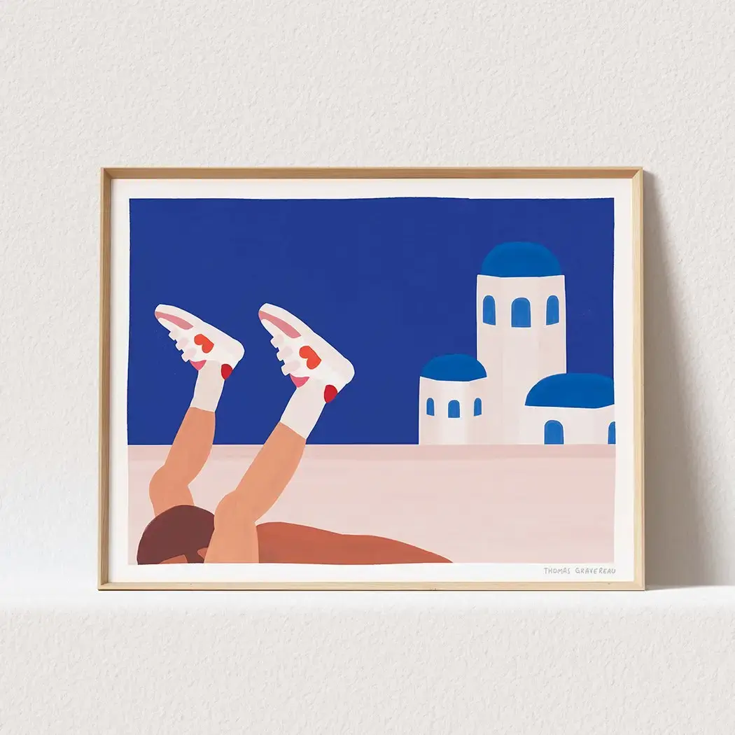 THOMAS GRAVEREAU Kunstdruck - A3 - limitierte Auflage - Liebe in Mykonos