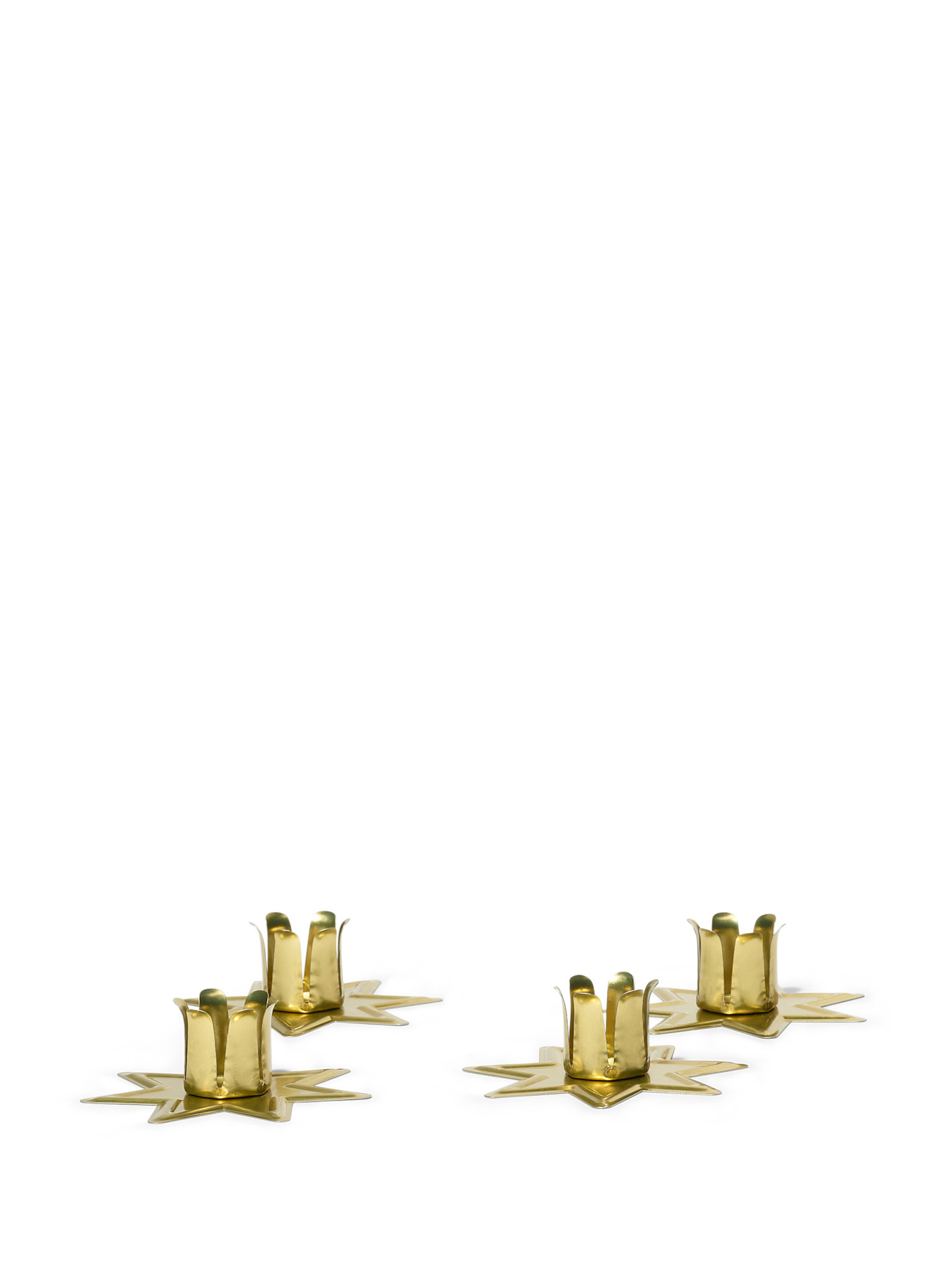 NOUVEL ÉTÉ 4 goldene, sternförmige Kerzenständer