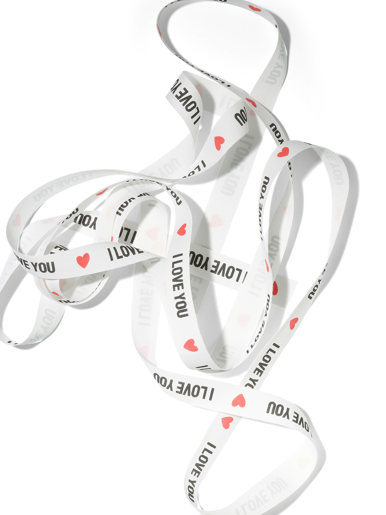 NOUVEL ÉTÉ 3 Meter I LOVE YOU, Baumwollband in verschiedenen Grössen