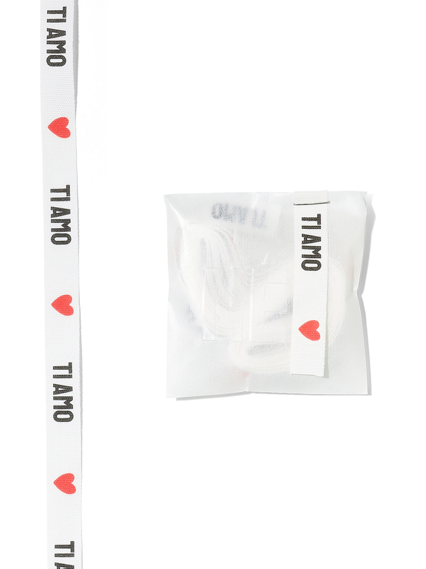 NOUVEL ÉTÉ 3 Meter TI AMO, Baumwollband in zwei Breiten