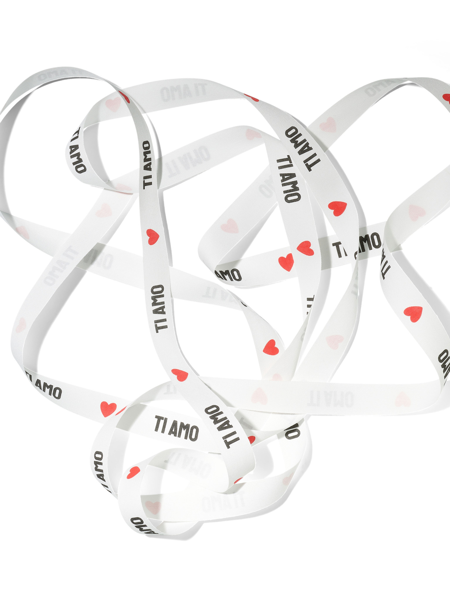 NOUVEL ÉTÉ 3 Meter TI AMO, Baumwollband in zwei Breiten