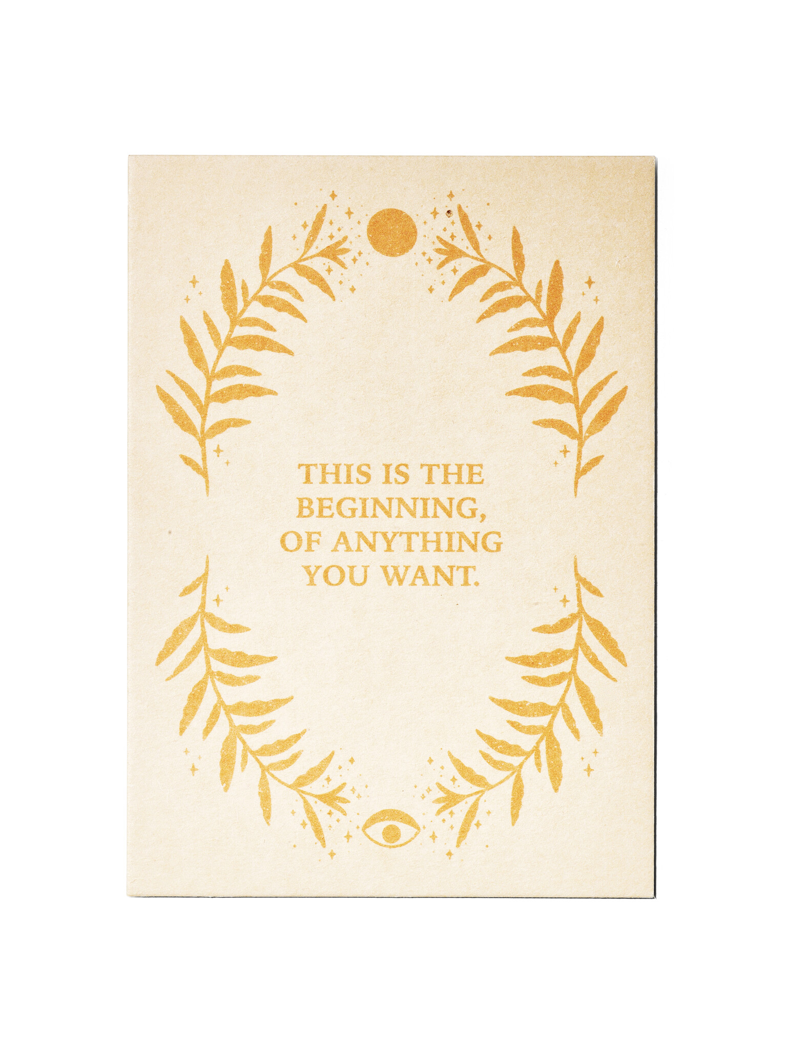 ANNA COSMA Postkarte aus Finnkarton, This is the beginning