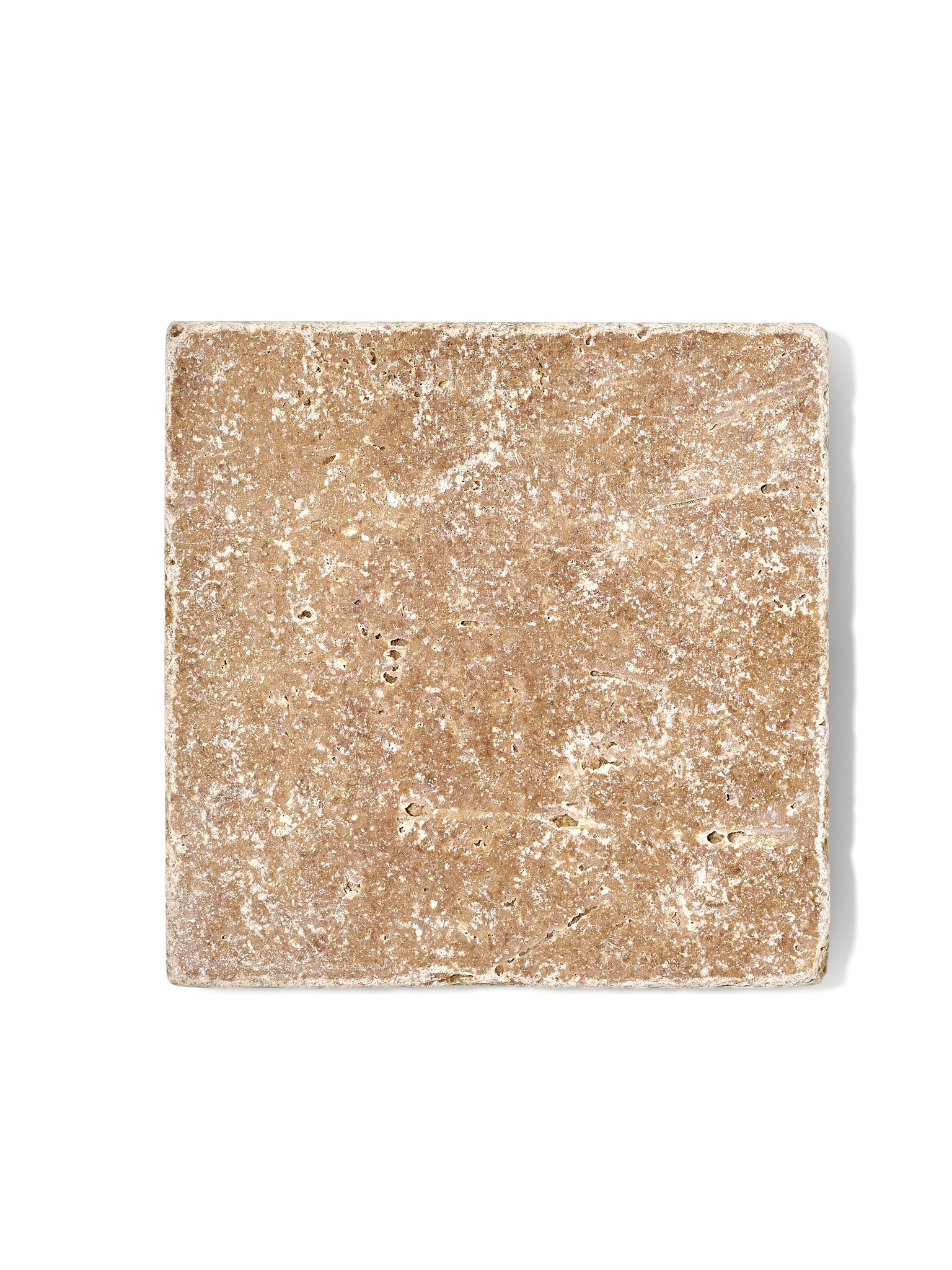 NOUVEL ÉTÉ Travertinablage quadratisch für Seifen, Schmuck und mehr